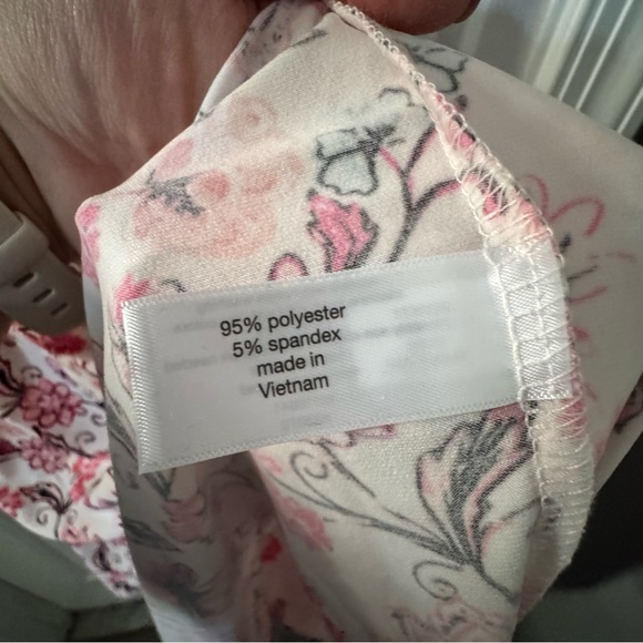 Lane Bryant 3/4-Sleeve Faux-Wrap Jersey Midi Dress pink floral 26/28 NWT - Picture 10 of 15